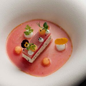 Gourmetrestaurant-Aubergine_Tofu-mit-Melone